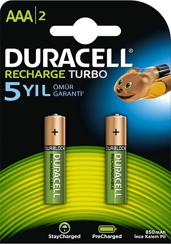 DURACELL PIL RECHARGE AAA 2 ADET
