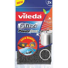 VILEDA GLITZI POWER INOX PAD 2'LI