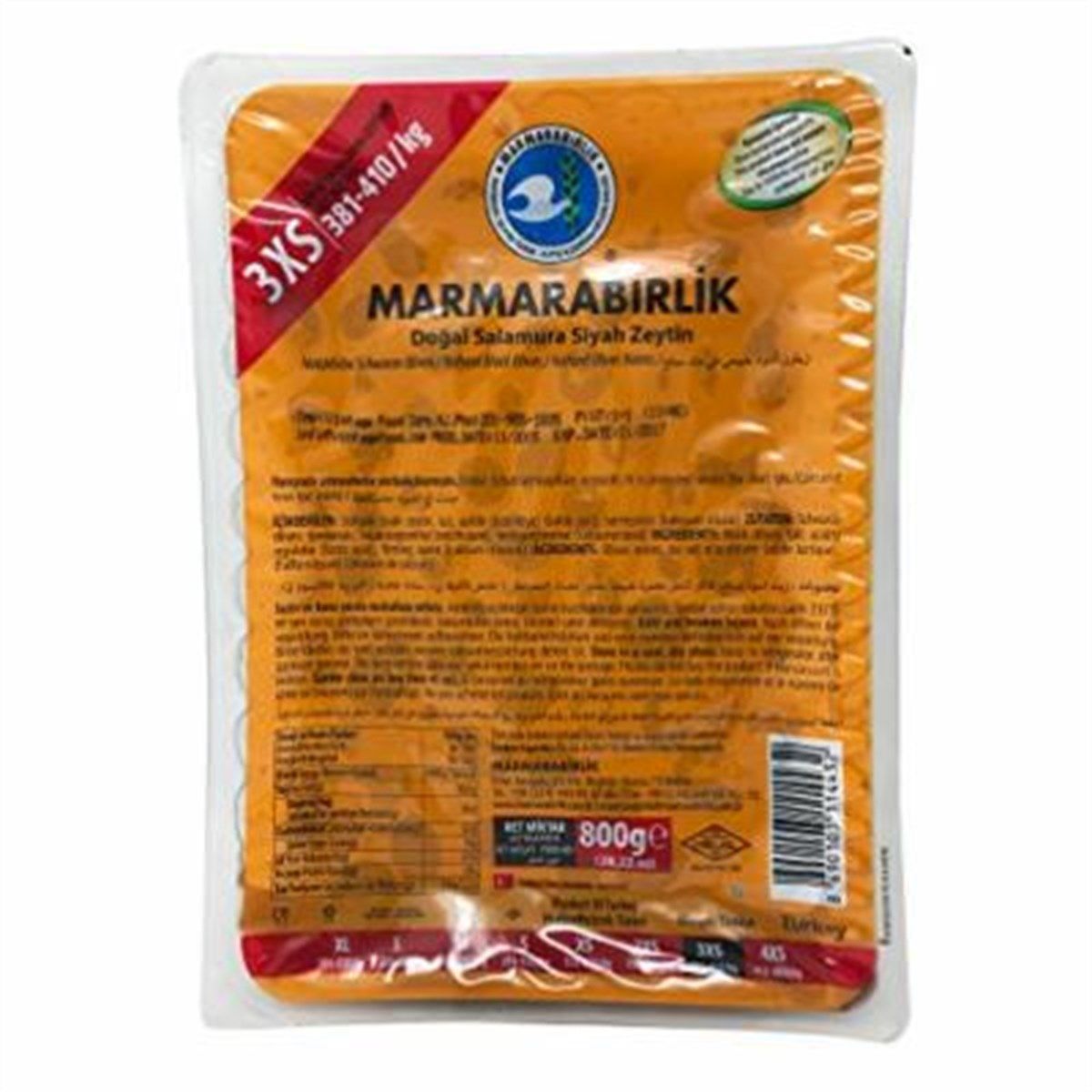 MARMARABIRLIK ZEYTIN VAKUMLU 3XS 800 GR