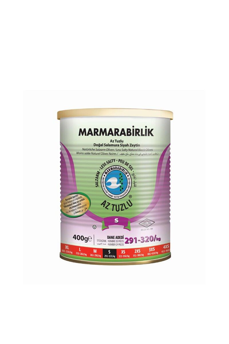 MARMARABIRLIK AZ TUZLU ZEYTIN S BOY (291/320)400 G