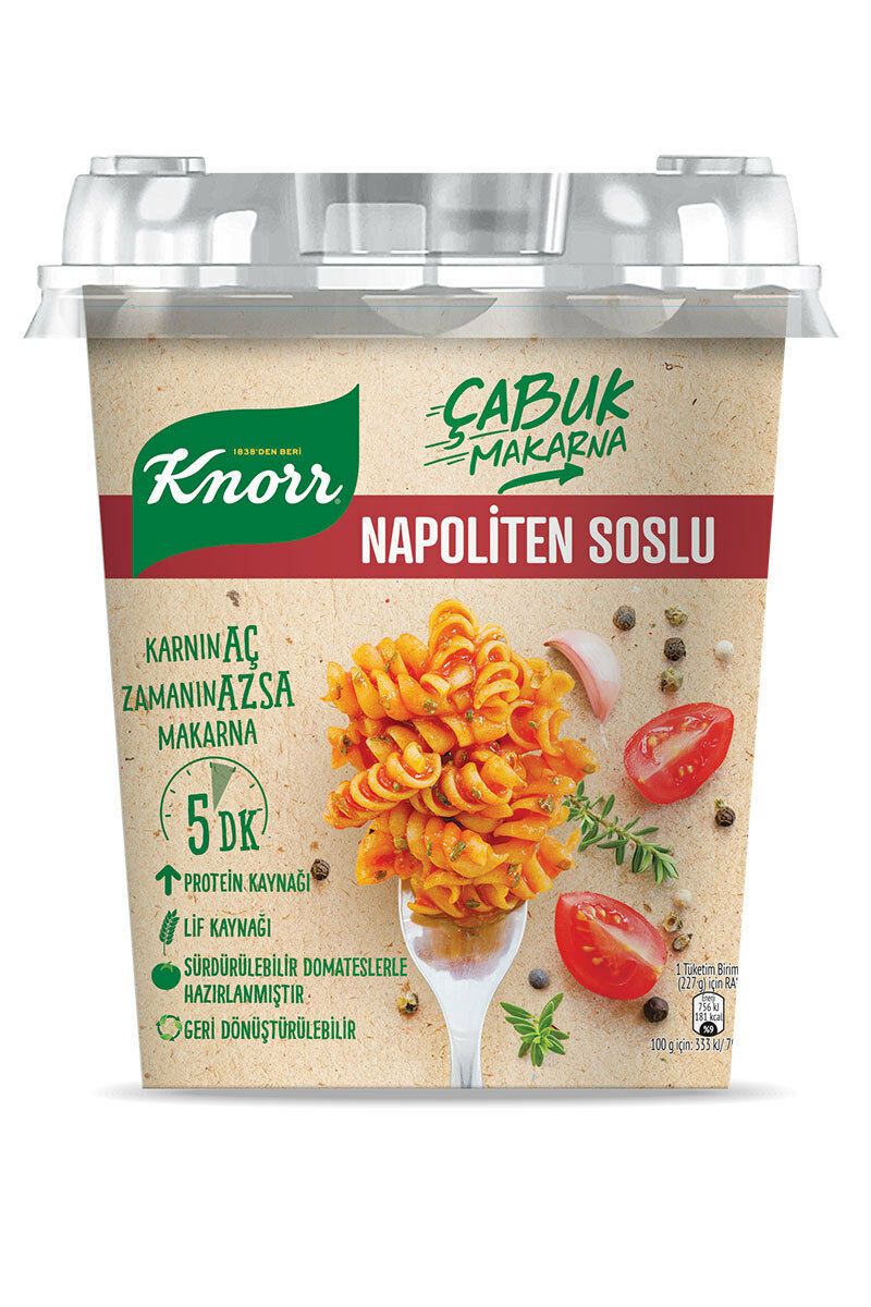 KNORR CABUK MAKARNA NAPOLITEN SOSLU 92 GR