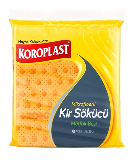 KOROPLAST MIKROFIBER KIR SOKUCU BEZ 4 LU