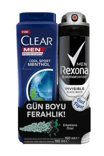 REXONA MEN INVISIBLE 150 ML + CLEAR SAMPUAN 180 ML