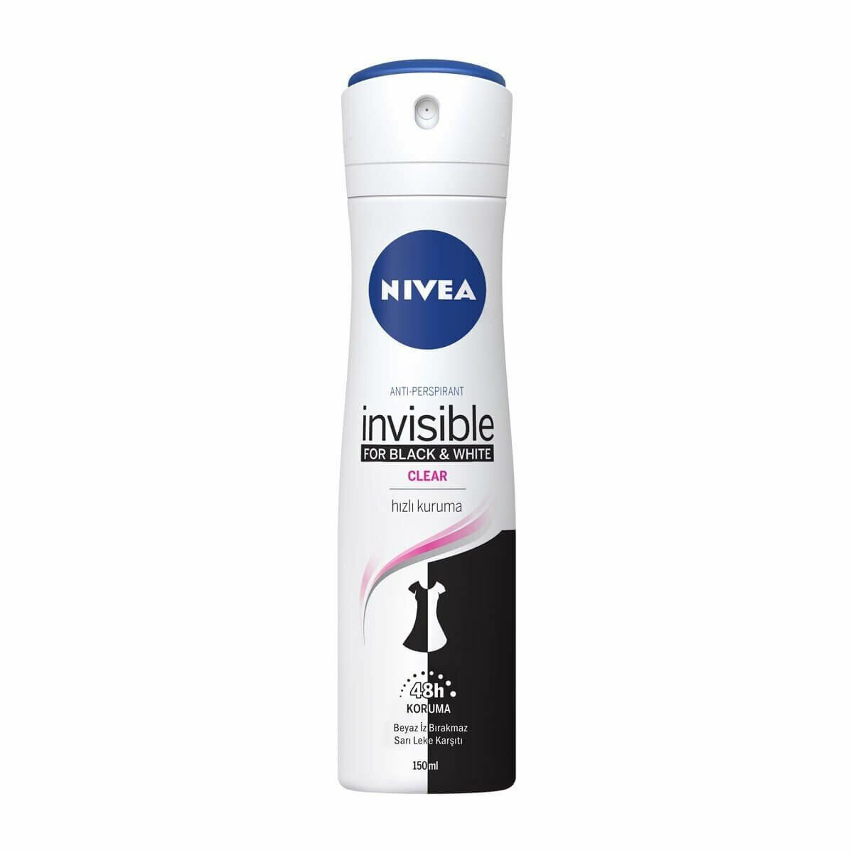 NIVEA DEODORANT INVISIBLE B&W 150 ML