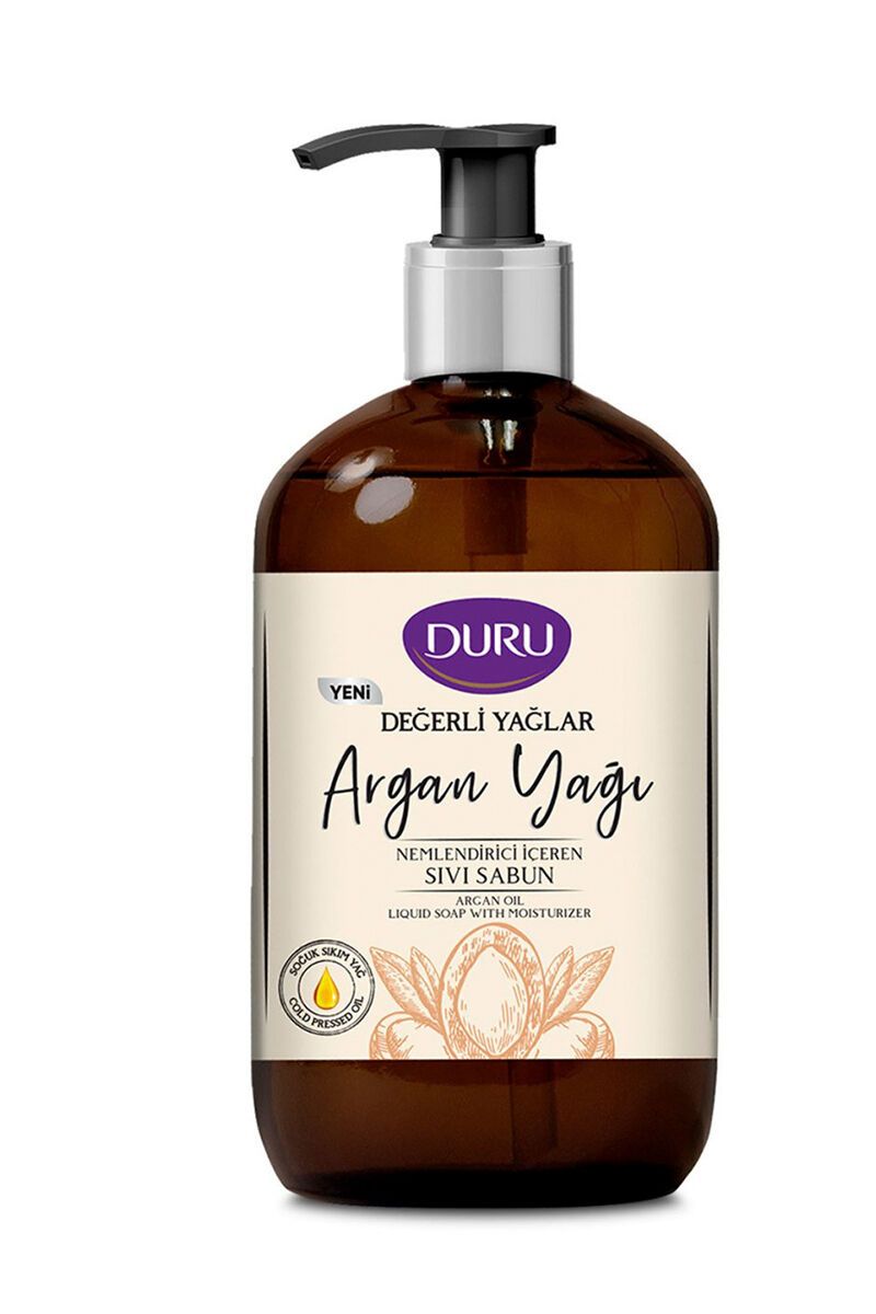 DURU SIVI SABUN DEGERLI YAGLAR ARGAN YAGI 500 ML