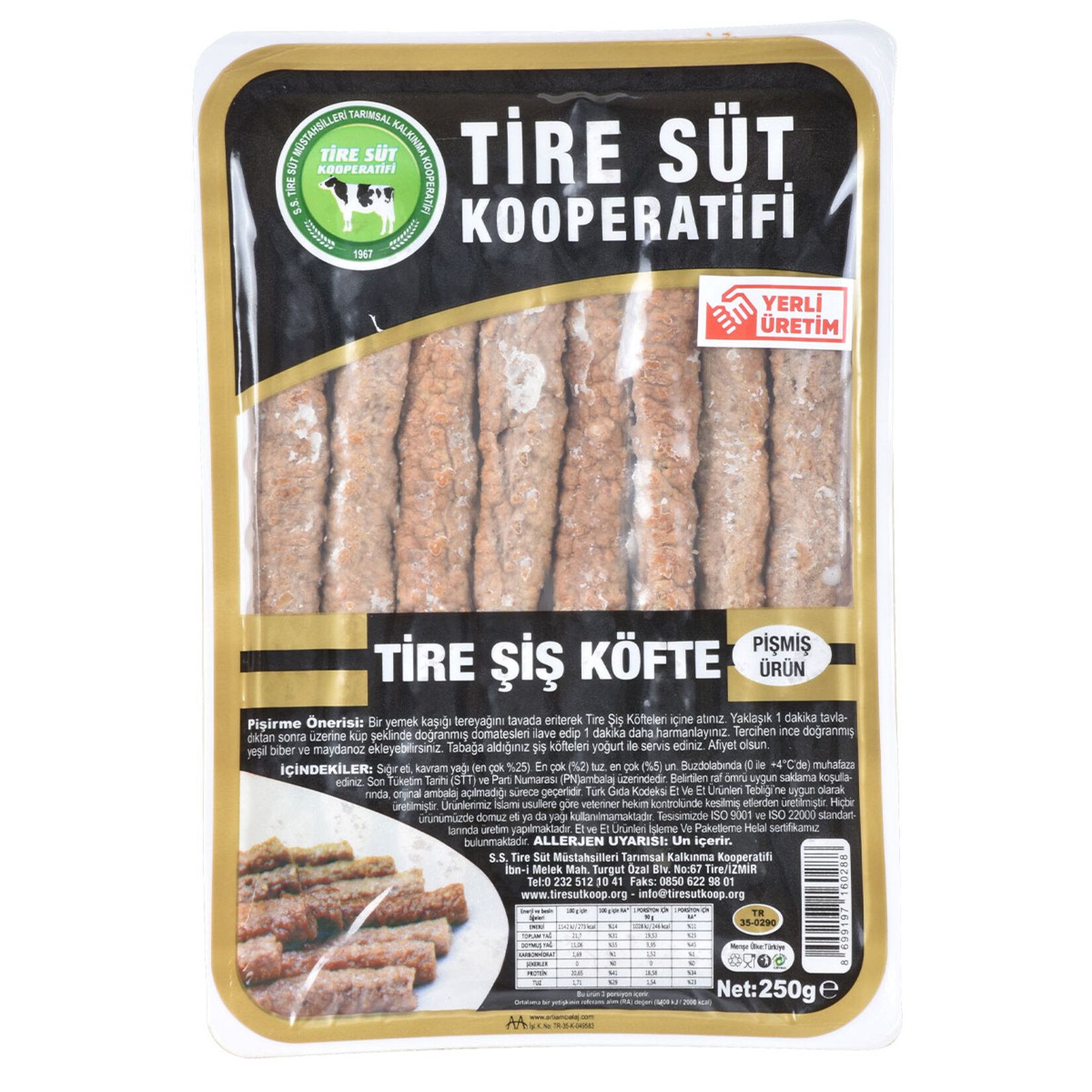 TIRE SUT KOOPERATIFI TIRE SIS KOFTE 250 GR