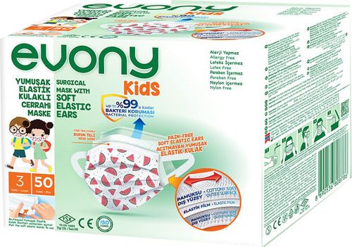 EVONY KIDS MASKE 50 ADET