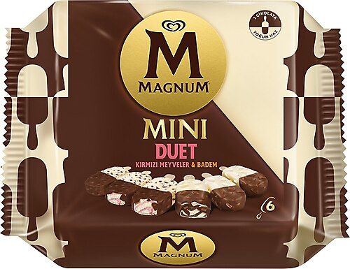 MAGNUM MINI DUET KIRMIZI MEYVE BADEM 6 ADET