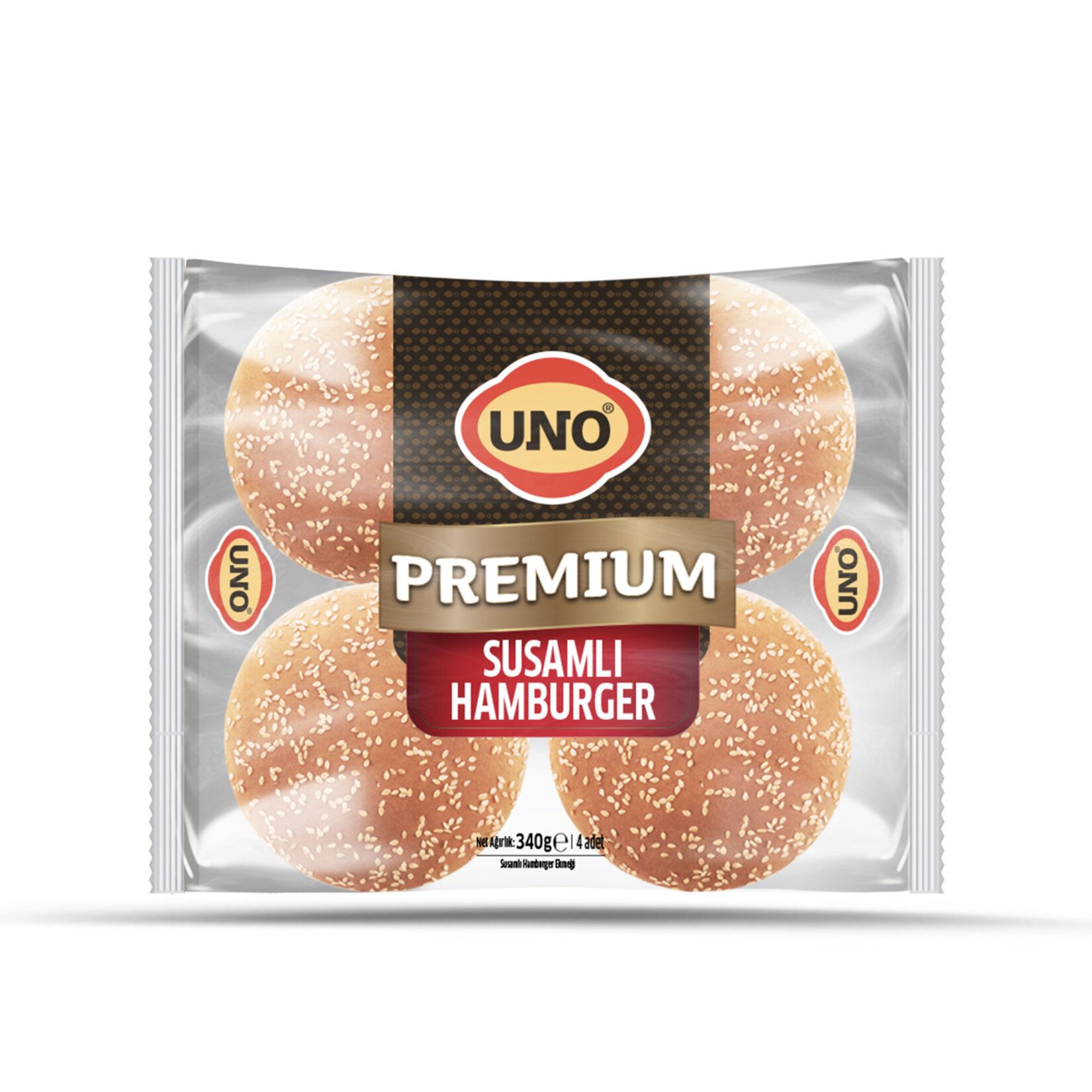 UNO PREMIUM SUSAMLI HAMBERGER EKMEGI 4 ADET